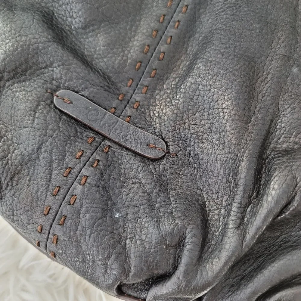 Cole haan large hobo bag dark brown